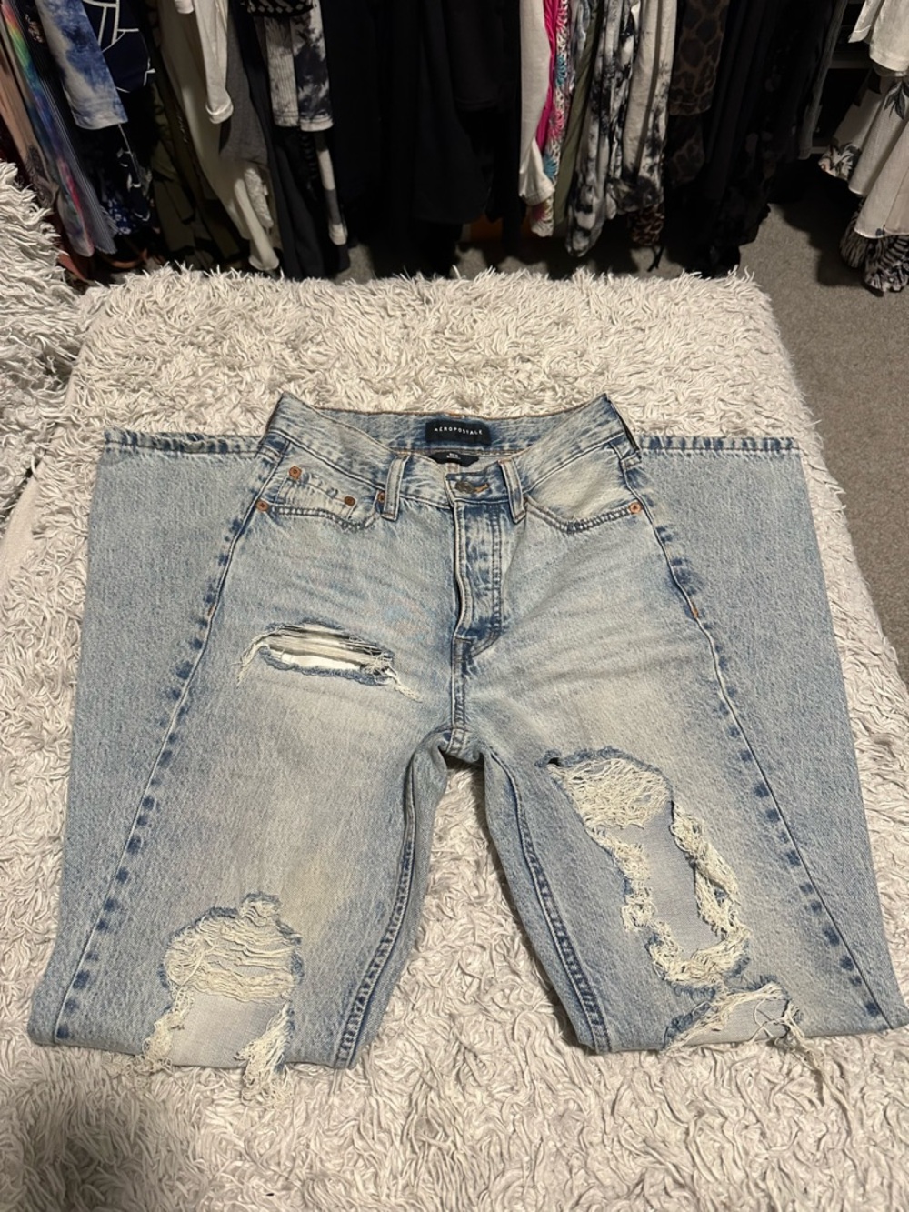 Aeropostale Light Wash 90's Baggy Denim Jeans